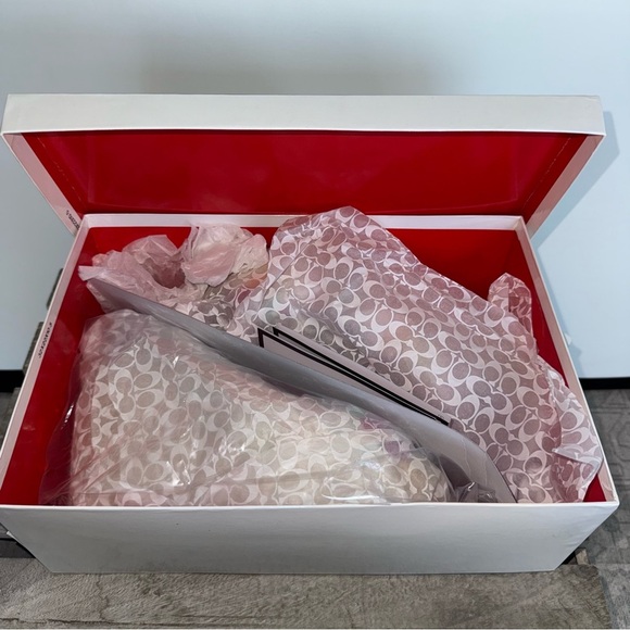 Coach Poppy Grace Watcol Multicolor Wedge Straw Collection Sandals 9 Medium - Picture 10 of 15